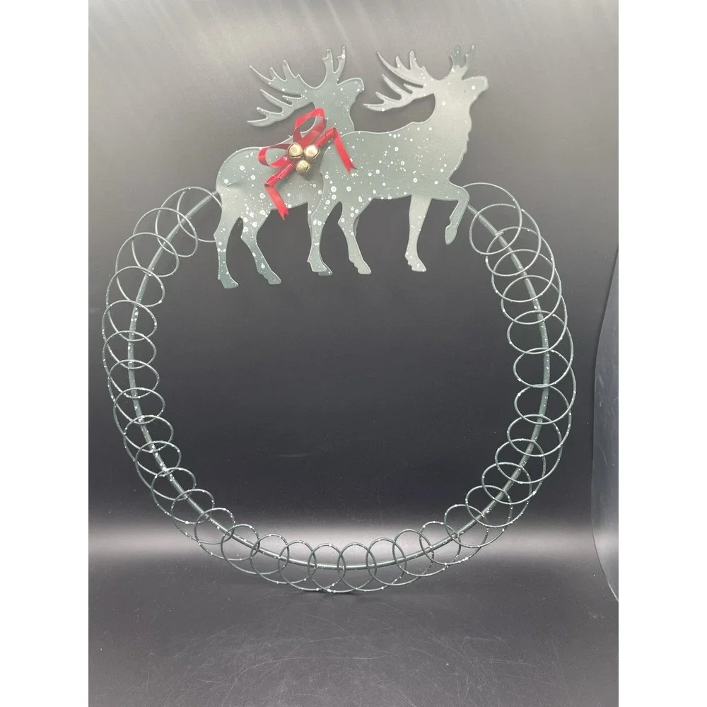 Vintage Green Metal Wreath 10